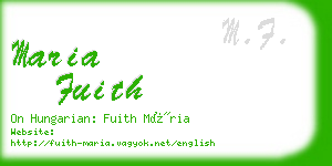 maria fuith business card